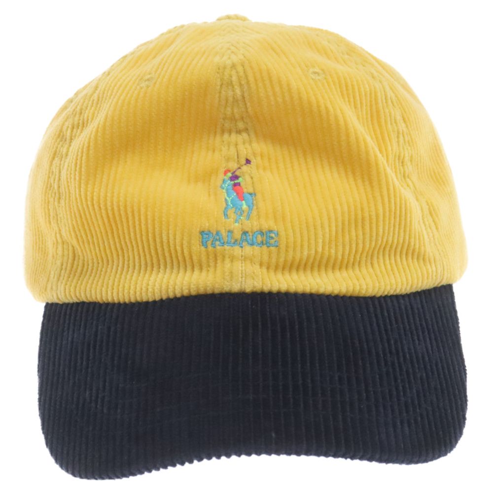 Palace Skateboards (パレススケートボーズ) 18AW ×POLO RALPH LAUREN CORDUROY CLASSIC POLO CAP ポロラルフローレン コーデュロイクラシックポロキャップ イエロー/ブラック