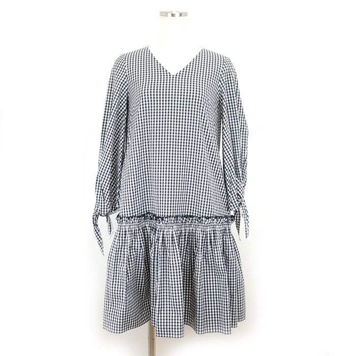 美品】フォクシー ニューヨーク 40086 ギンガムチェック ワンピース  