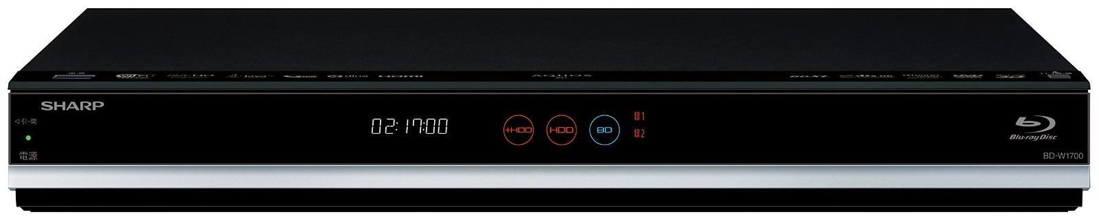 シャープ 1TB 2チューナー ブルーレイレコーダー AQUOS BD-W1700