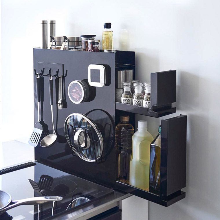 山崎実業 公式 tower 隠せる調味料ラック タワー 2段 ホワイト