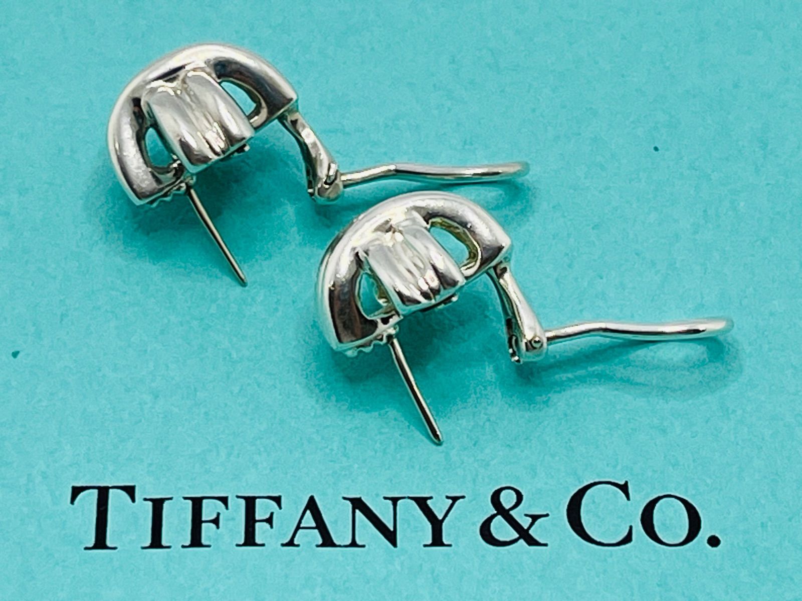 Tiffany & Co. 925シルバー ピアス a041 送料無料 Tiffany&Co. 美品 ティファニー 1990 シグネチャー