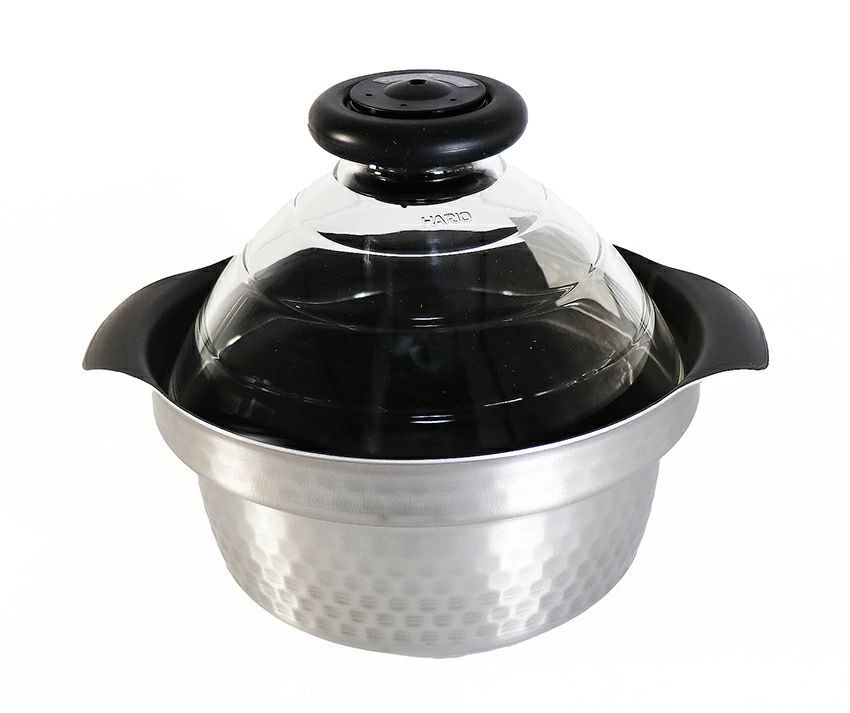 ♥品 ハリオ フタがガラスのIH対応 ご飯釜 雪平 1合～3合用 おしゃれ 炊飯 煮物 GIS-200