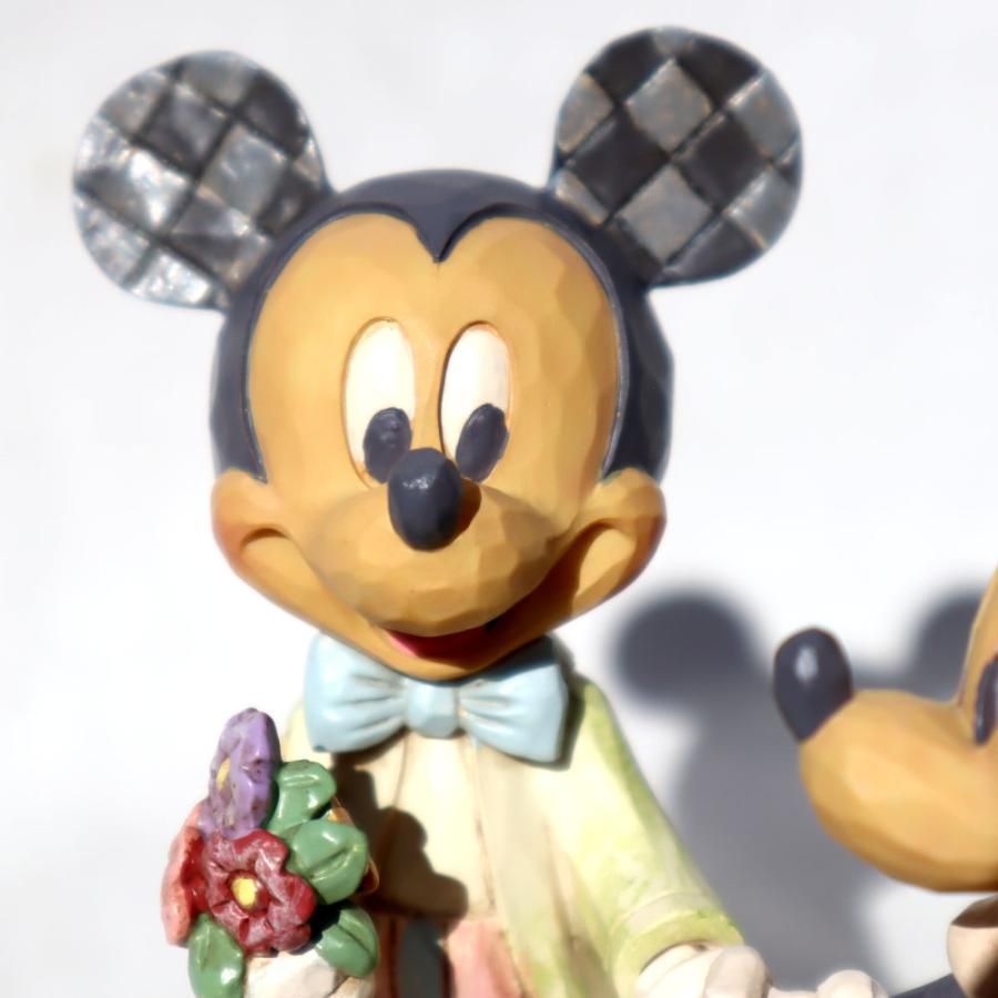 Disney　ディズニー　フィギュア　Disney Traditions　ミッキー＆ミニー　ホワイトウッドランド 6010101　ミッキー　ミニー　 プルート