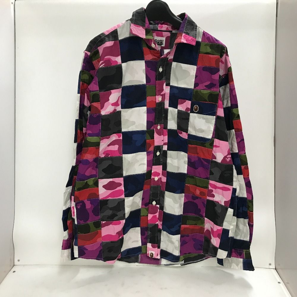 新品・未使用　KITH　長袖シャツ マルチカラー　パッチワーク　XXLサイズ 新品・未使用 KITH 長袖シャツ マルチカラー パッチワーク XXL