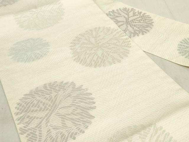 平和屋本店 上 夏物 西陣 川島織物 九寸名古屋帯 海松文 正絹 KAAA1736kk4