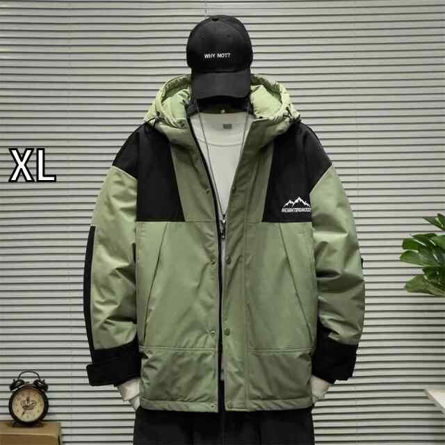 XL 秋冬 コーデ メンズ 服 シンプル ファッション オシャレ 大人 かっこいい 大きいサイズ ストリート 紳士服 冬 アメリカン ワークウェア ダウン ジャケット マウンテン アウトドア