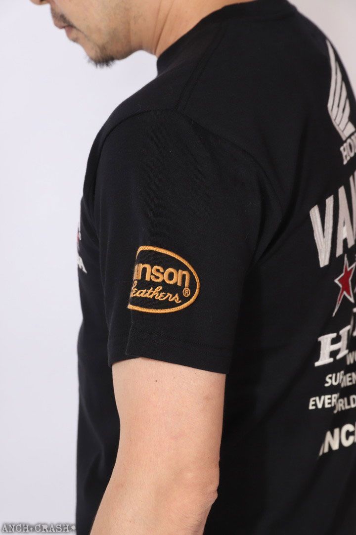 VANSON HONDA 半袖TEE HRV-2508 バンソン ホンダ 半袖Tシャツ 刺繍
