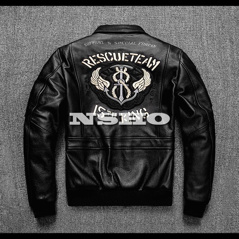 上質 カウハイド メンズ 革ジャン MA-1 The 345th Bomb Group フライト