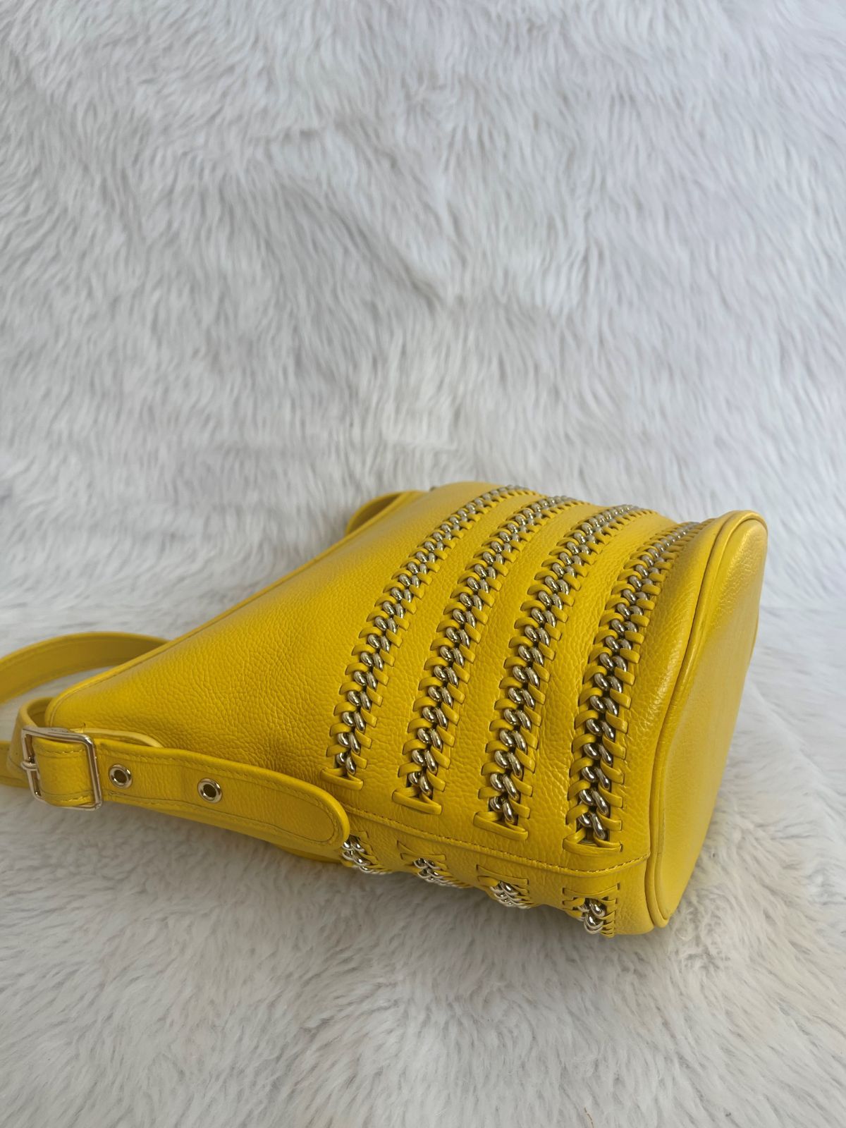 COACH MINI DUFFLE POP LACING WHIPLASH LEATHER SHOULDER BAG