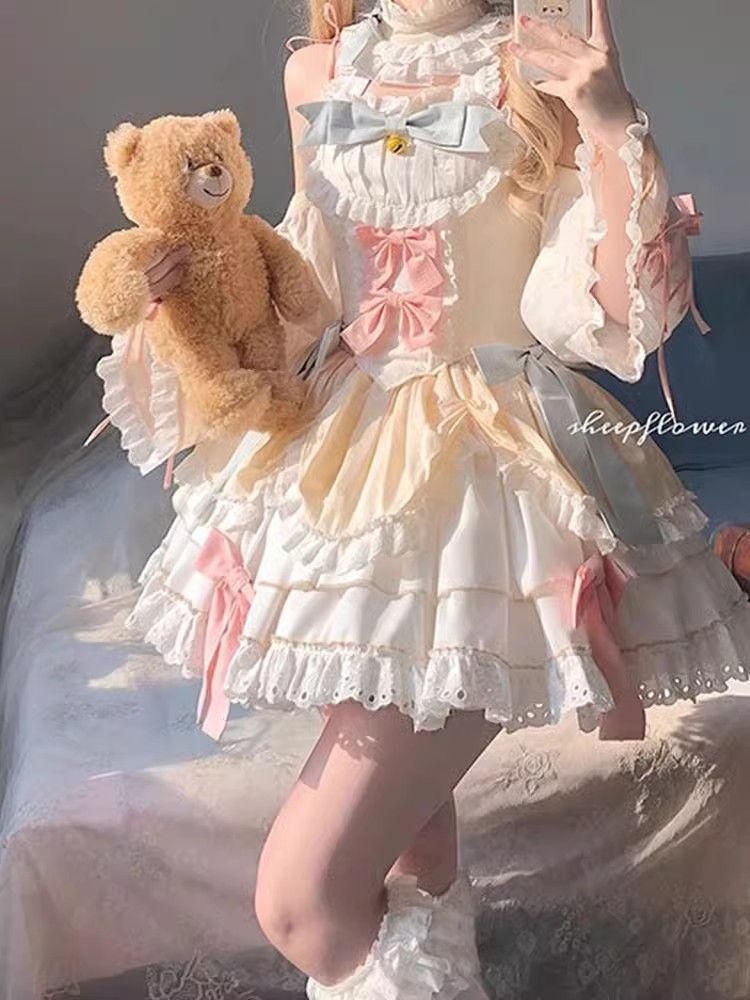 LT-35 豪華姫系 lolita 可愛 レトロ風 オリジナル 洋服 ロリータ ワンピース 美しい刺繍