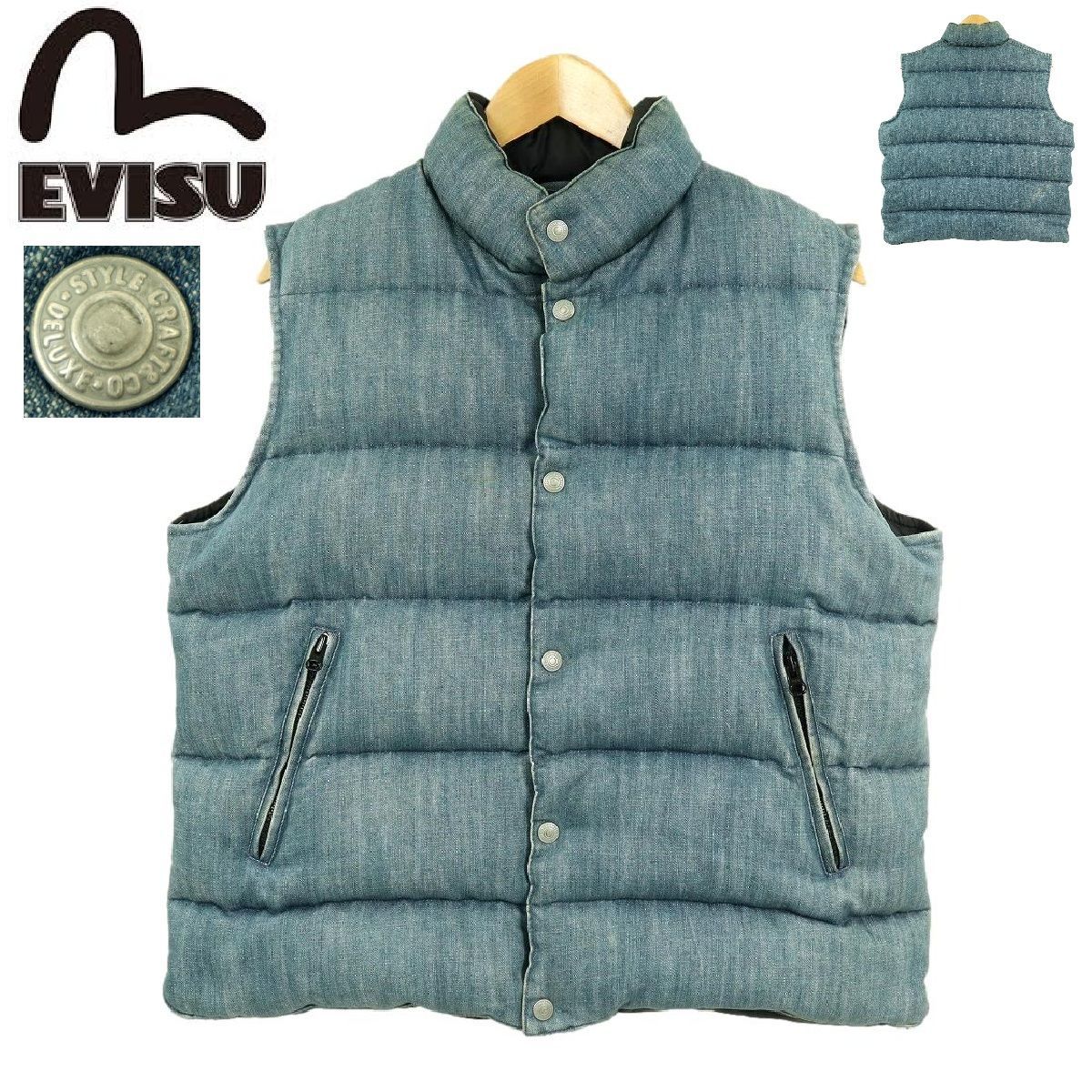 B3467 EVISU エヴィス ダウンベスト デニムベスト デニムジャケット サイズ40