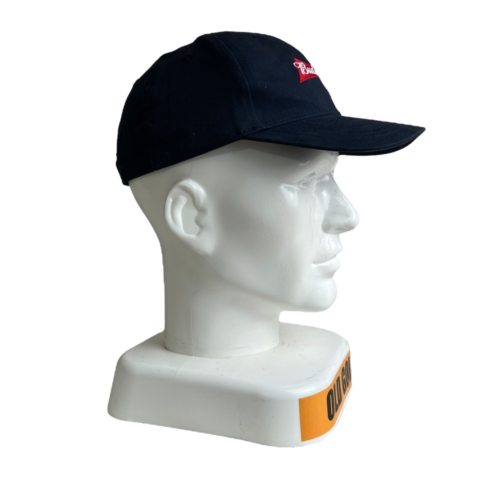 キャップ 帽子 90s BUDWEISER バドワイザー 6パネルキャップ ビンテージキャップ ネイビー 紺色 レッド 赤