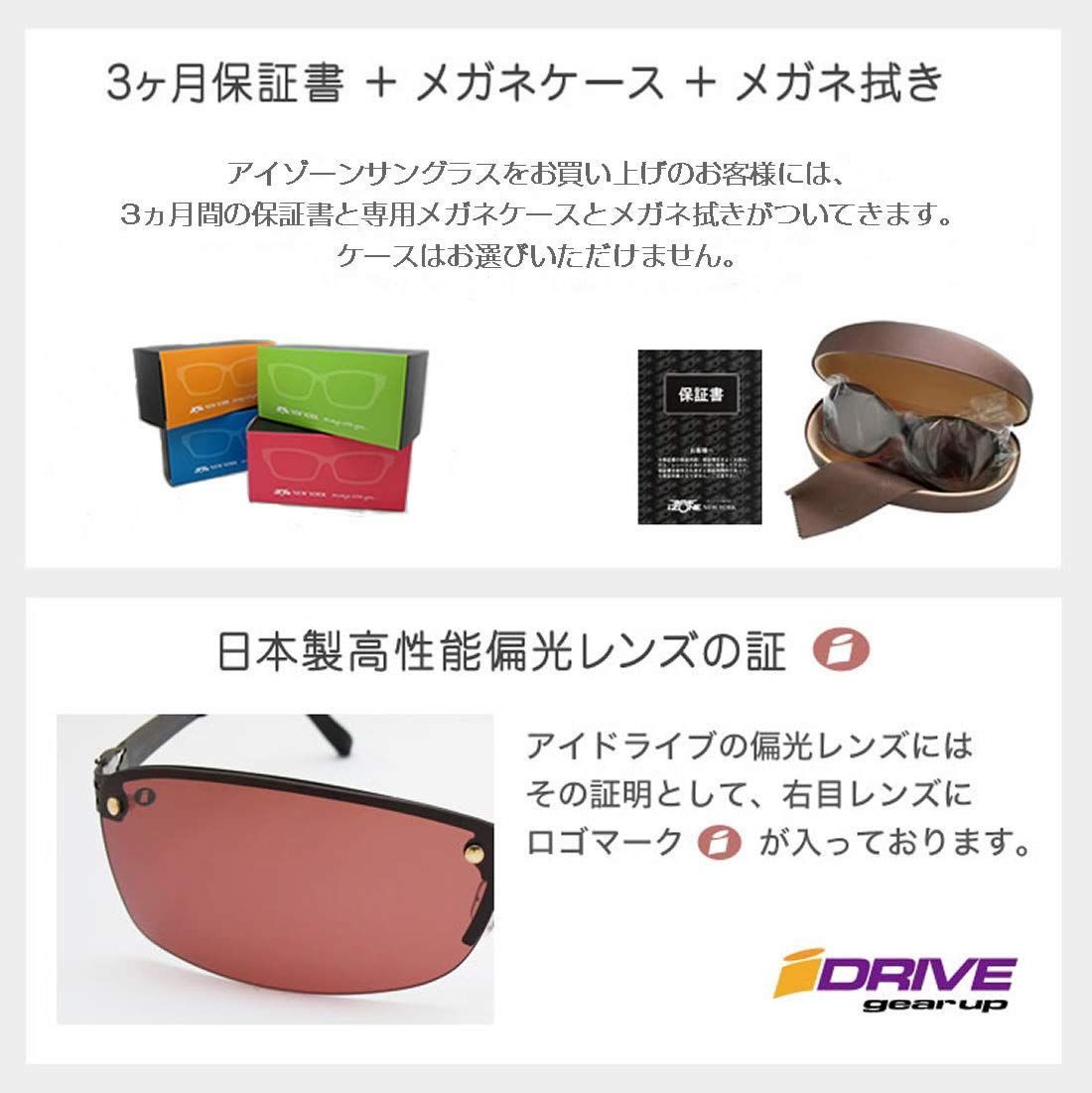 iZONE アイゾーン メンズ 高性能偏光サングラス 超軽量 IDRIVE Pr - KK