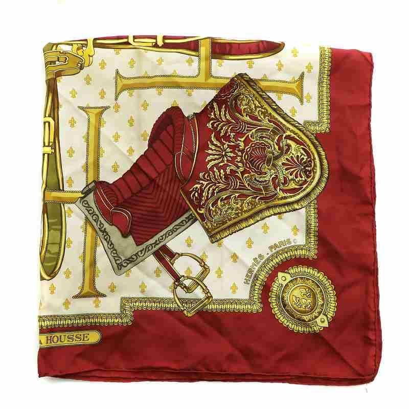 希少✨️ エルメス HERMESスカーフ カレ90 SELLES A HOUSSE エルメス HERMES カレ90 SELLES A HOUSSE カバーへの腰かけ