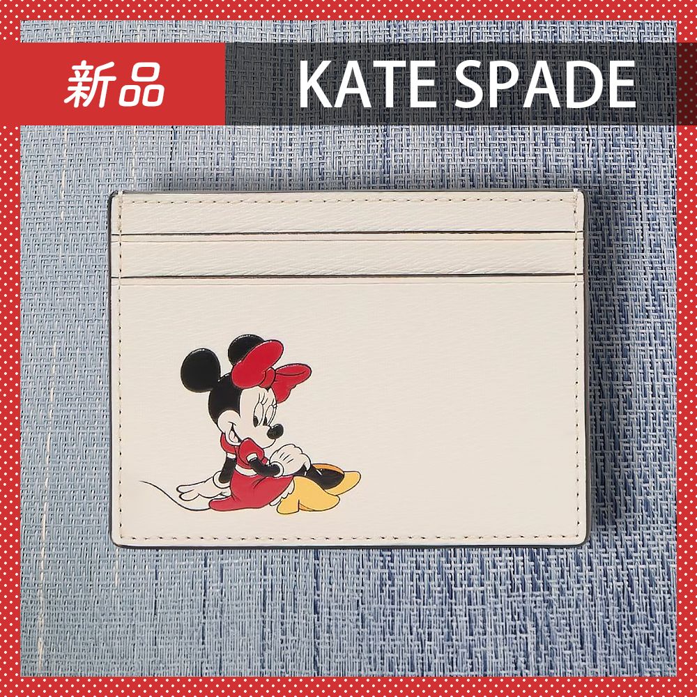 ? ? kate spade カード ケース ミニーマウス スモール スリム ホルダー パーチメントマルチ ディズニー ミニーマウス スモールサイズ スリム カードホルダー PVC ギフト コンパクト KI370 PSY