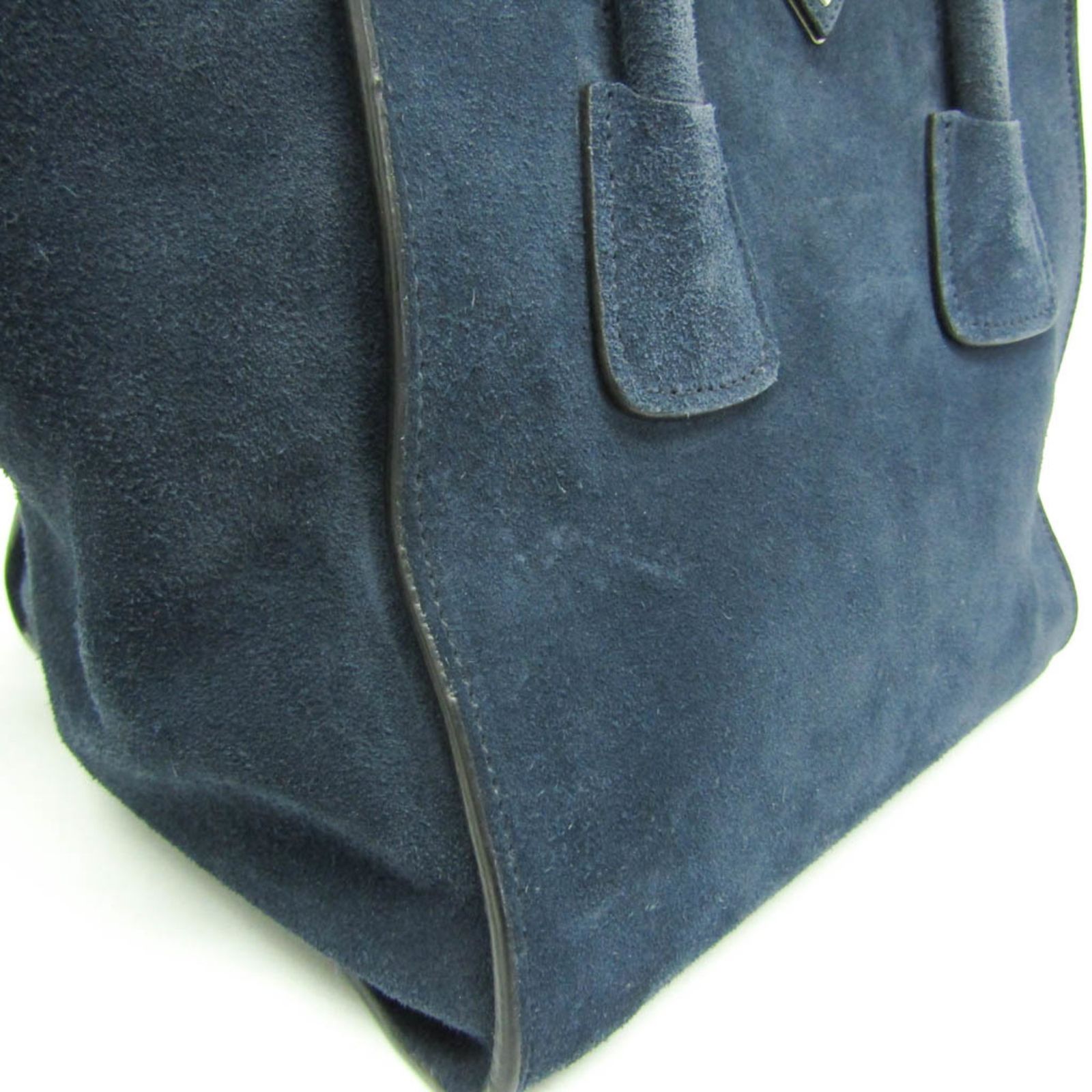 PRADA ネイビー スエード ショルダーバッグ