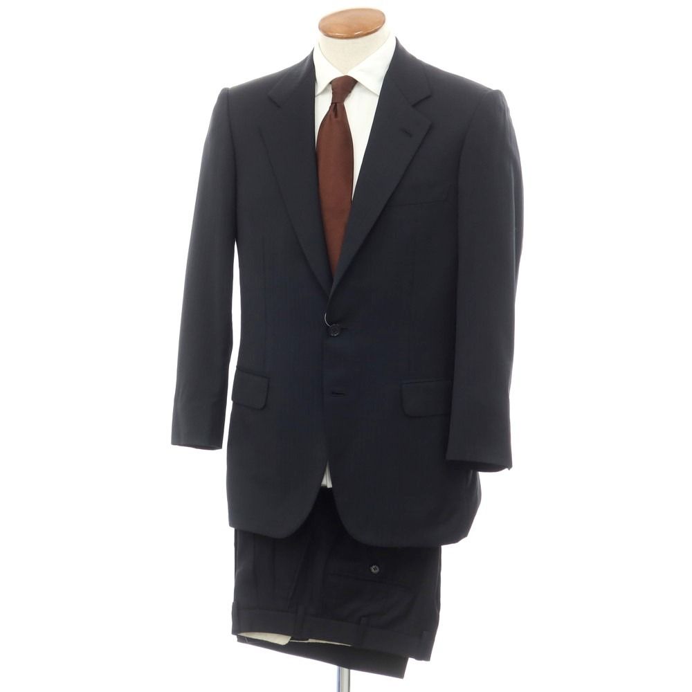 【中古】ブリオーニ Brioni SUPER150’S ウール ストライプ 2つボタンスーツ ダークネイビー【サイズ46】【メンズ】 中古】ブリオーニ Brioni SUPER150'S ウール ストライプ 2つボタン