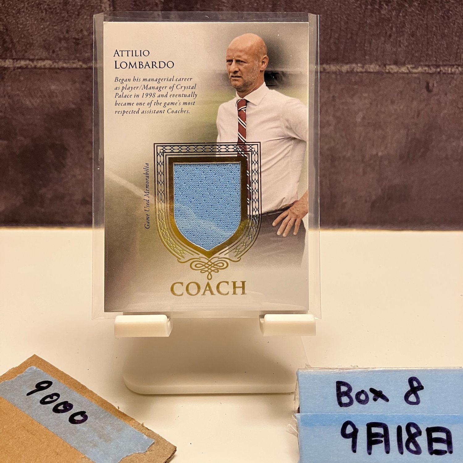2018 Futera Unique Attilio Lombardo 16|25 C.S. Lazio Game-worn ジャージ Coach カード