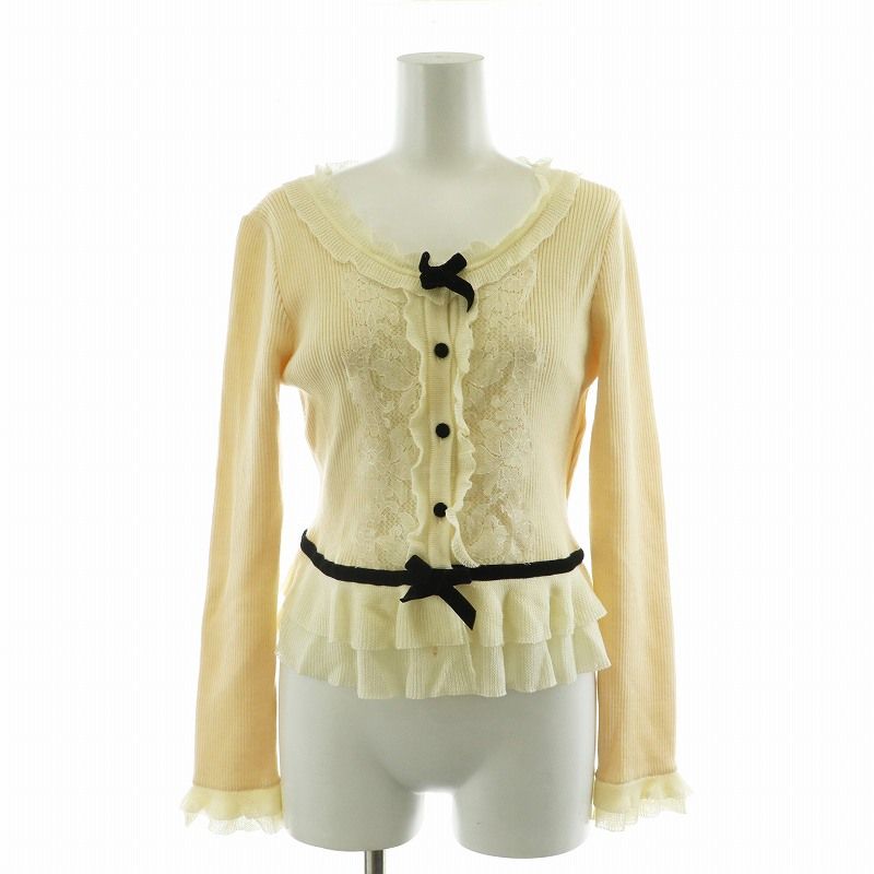 新品【Reneルネ】定価42,000円リボン付きカーディガン36 新品【Reneルネ】定価42,000円リボン付きカーディガン36 新品【Rene