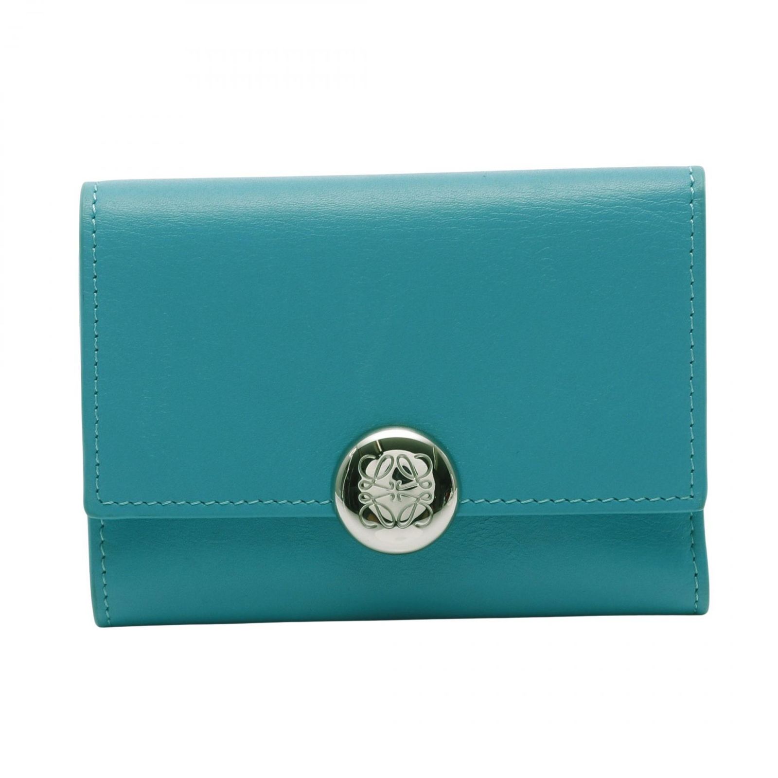 ロエベ ぺブル バーティカル ウォレット スモール 三つ折り財布 ピンク