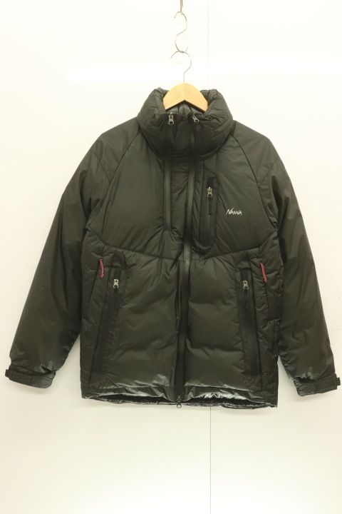 【中古】 NANGA メンズダウンジャケット S Aurora DOWN JACKET NANGA S 黒 ブラック ロゴ