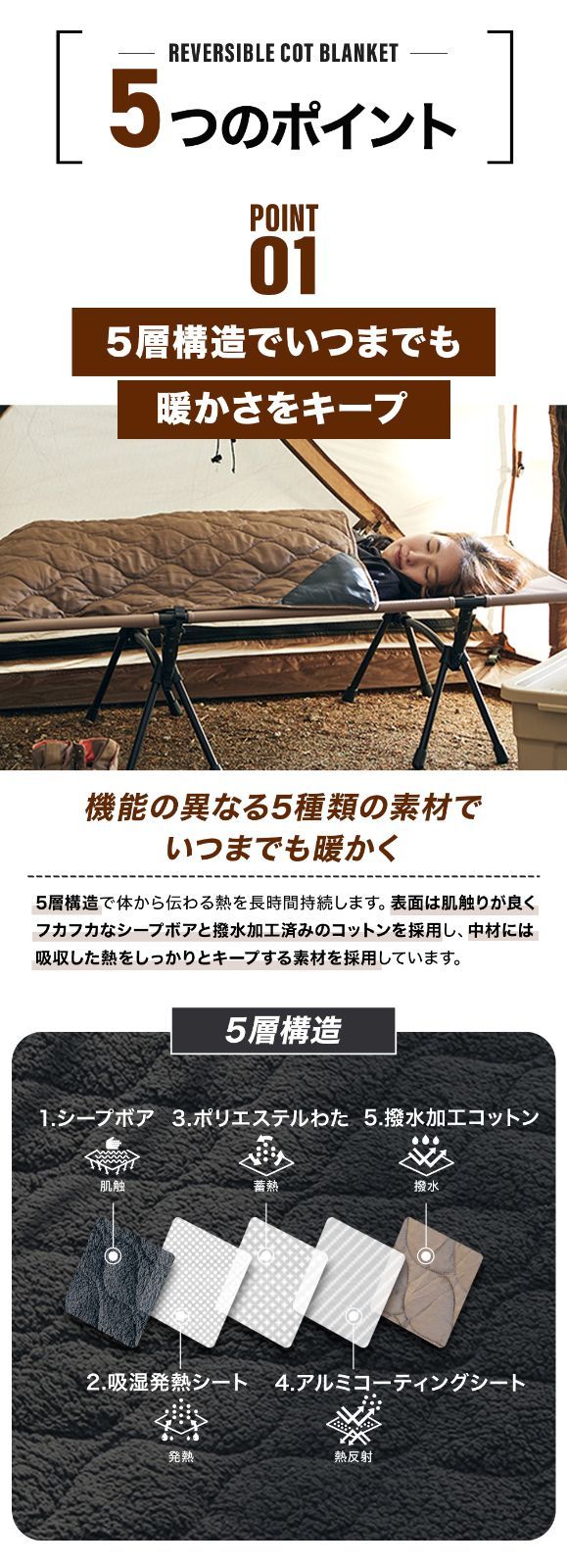 WAQ Reversible Cot Blanket ワイドコット用ブランケット ワイド 公式 1年保証