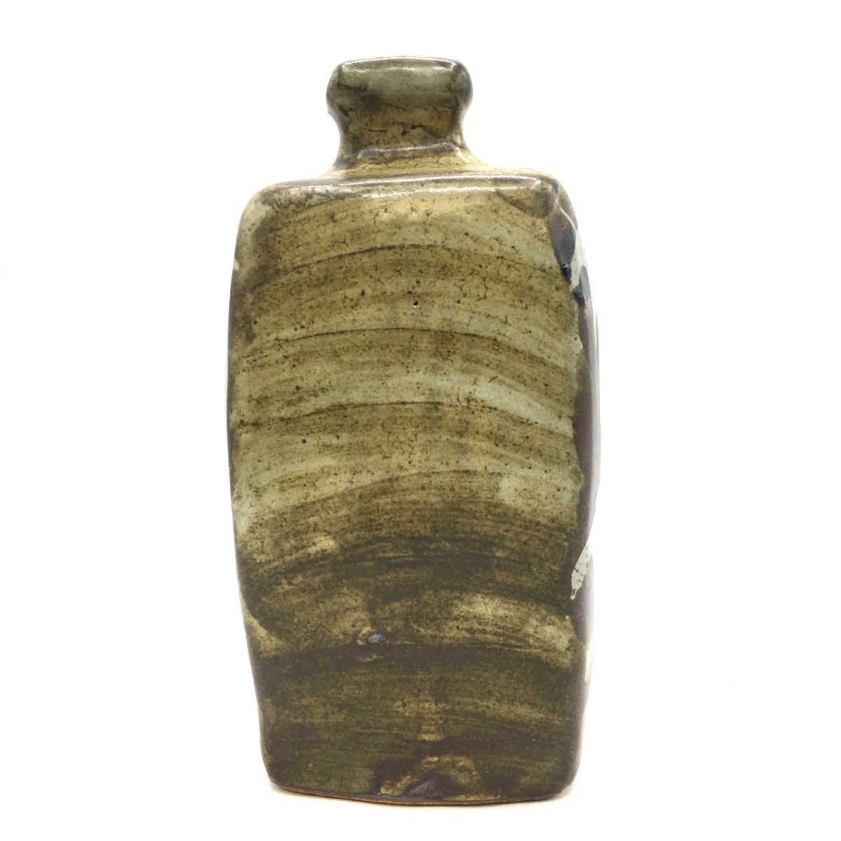 ◎◎ 益子焼 木村充作 並白笹絵篇壺 共箱付