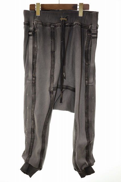 ボリスビジャンサベリ BORIS BIDJAN SABERI LONG JOHN 2.2 FLAT STITCH SEAM TAPED DARKGREY M F0406C シームテープ サルエル ジョガーパンツ ダークグレー ● 250922