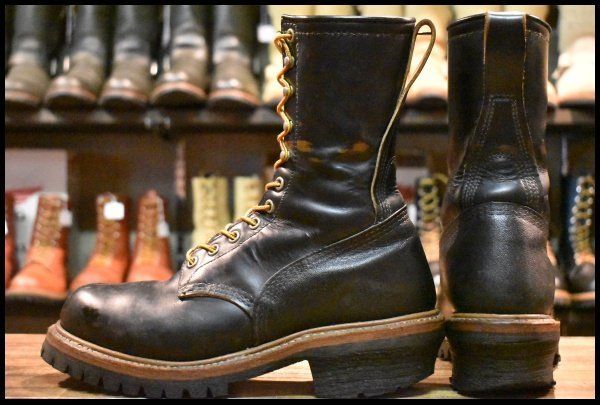 8D 良品 18年】レッドウィング 9210 クローンダイク ロガー 黒