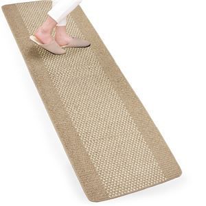 8個セット キッチンマット|台所マット ベージュ 約60cm×270cm 洗える コンパクト 優踏生 洗いやすい 〔キッチン用品〕