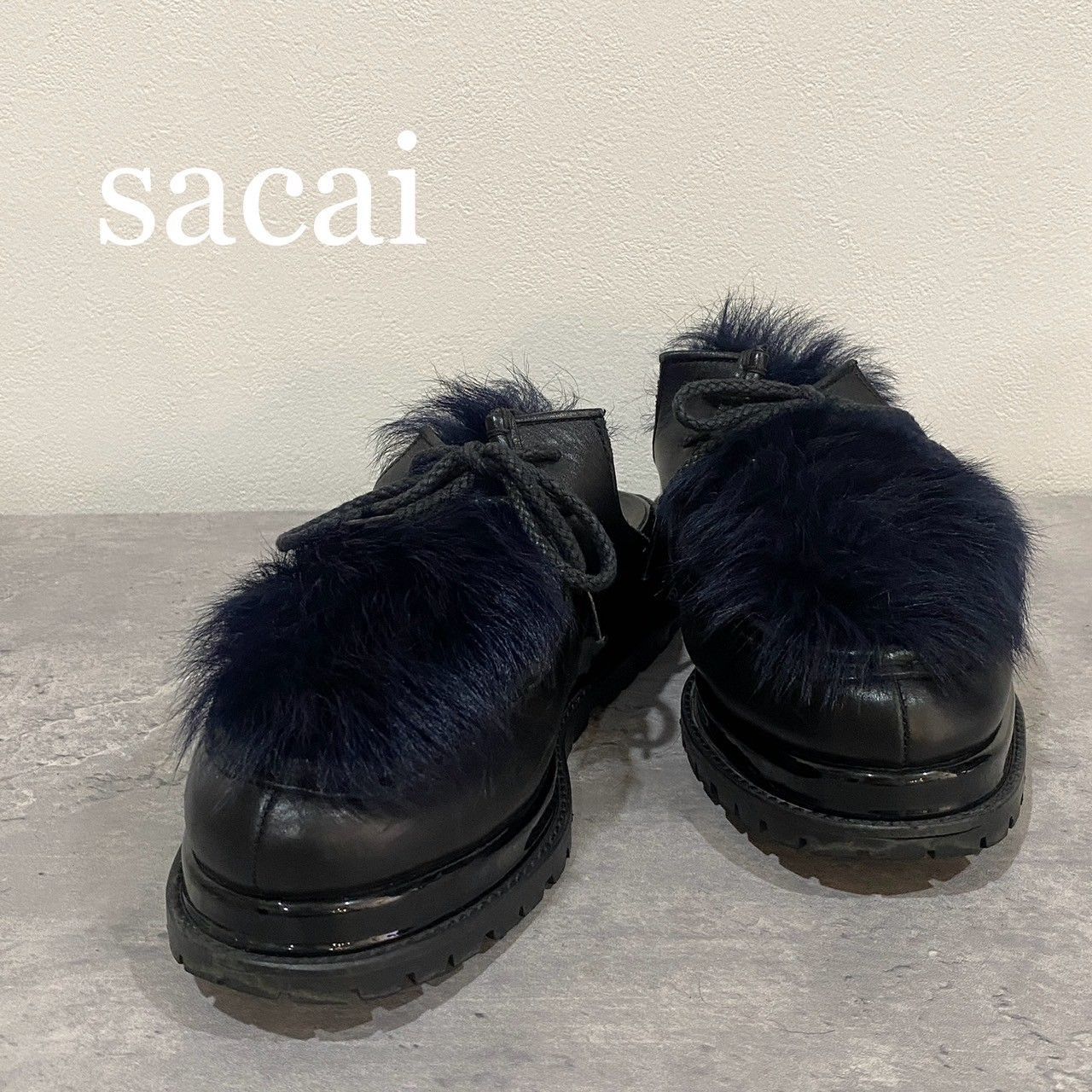 売れ筋がひ贈り物！ sacai』サカイ メルカリ - ファーパネルミュール (35) 靴