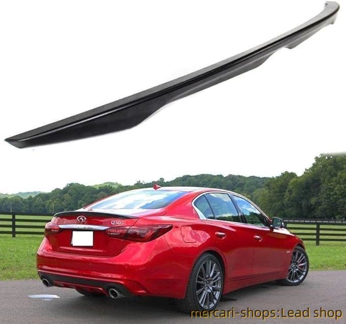 スカイライン V37 INFINITI Q50 リアトランクスポイラーABS 塗装色付 2014-2018 OE TYPE