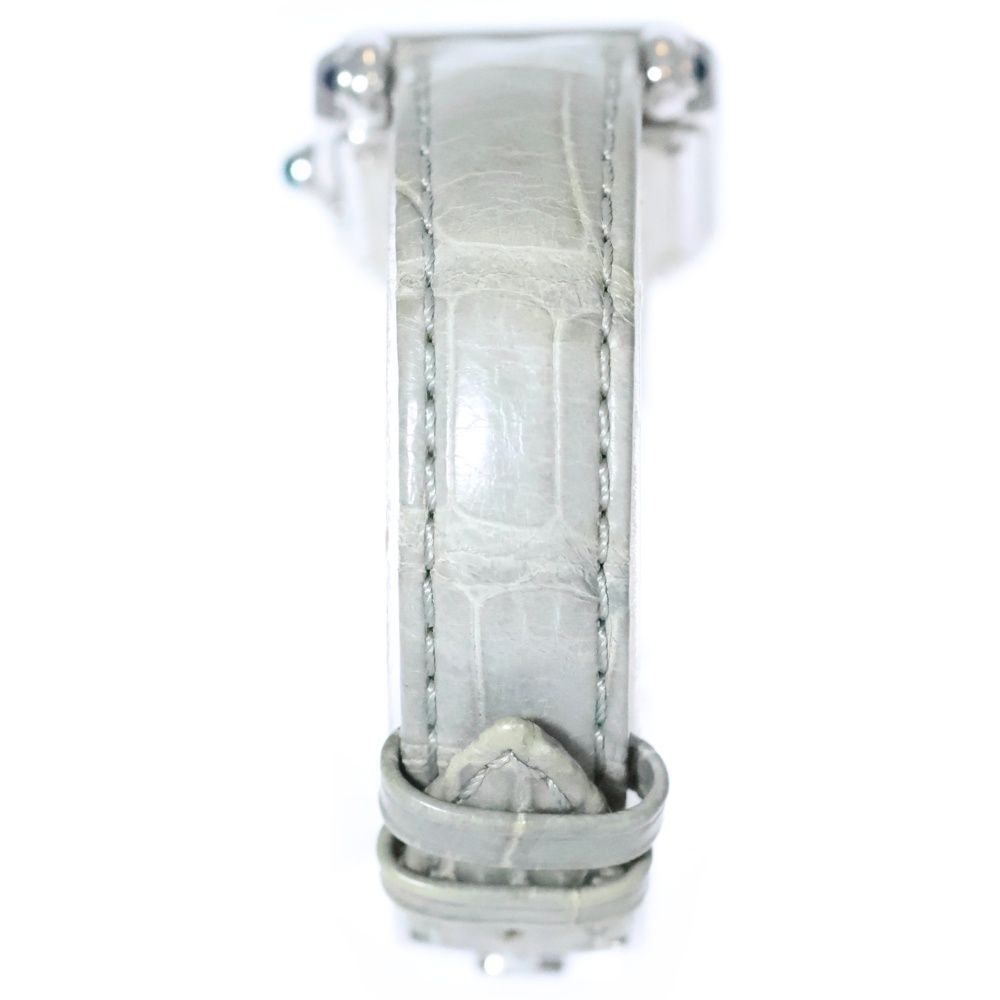 CHOPARD ショパール HAPPY SPORT SQUARE 5PAVE ハッピースポーツ スクエア クウォーツ 腕時計 シルバー|グレー 27|8892-23