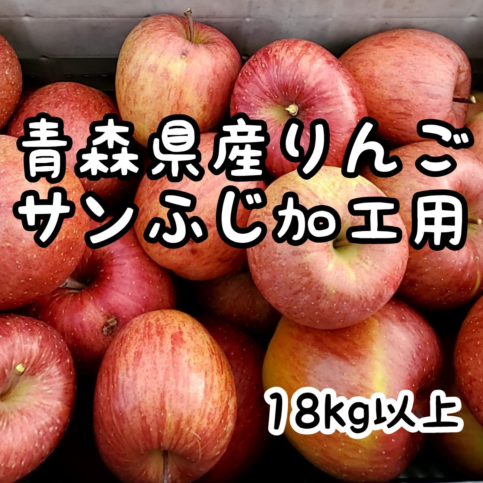 青森県産  有袋ふじ りんご  加工用  20kg  農家直送 送料無料 リンゴ