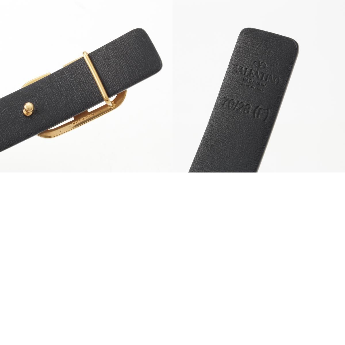 ヴァレンティノ レザー Vロゴ ゴールド金具 リバーシブル ベルト  