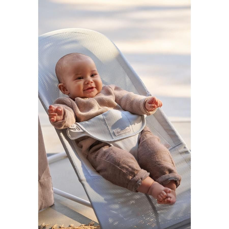 1年保証付】ベビービョルン バウンサー メッシュAir シルバーホワイト
