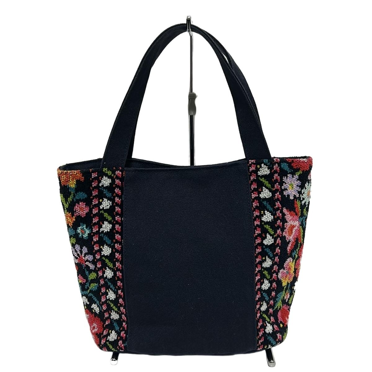☆FEILER/フェイラー☆チロリアンフラワー☆トートバッグ☆新品☆未開封☆ FEILER(フェイラー) トートバッグ美品 - ダークネイビー×黒