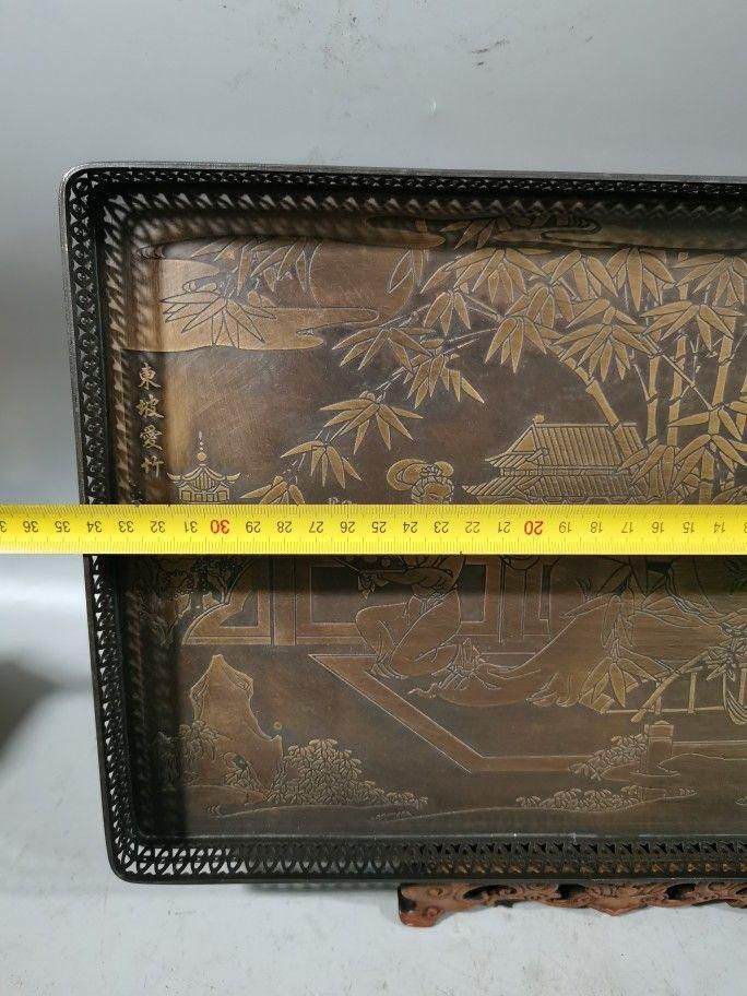 銅盤  果盤  茶盤 東坡愛竹屏風 茶盤  置物  装飾品 工芸品 美術品 銅盤 果盤 茶盤 東坡愛竹屏風 茶盤 置物 装飾品 工芸品 美術品