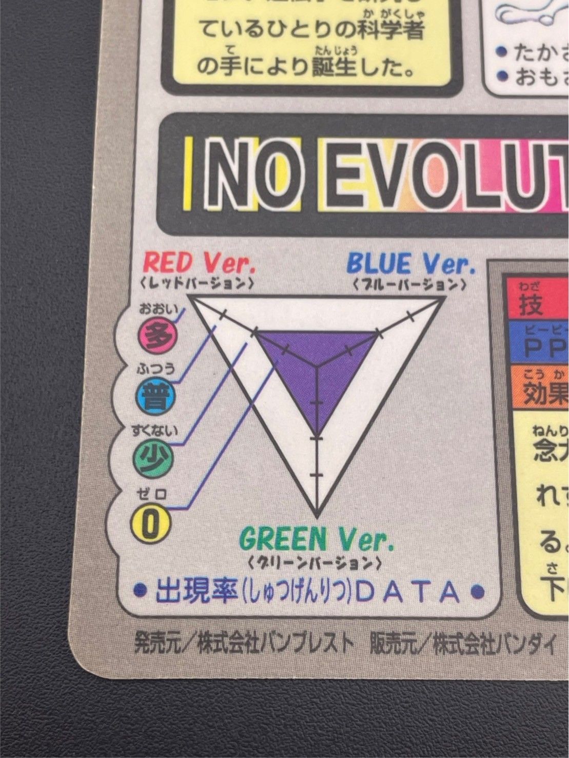 中古品】 ミュウツー FILE No.150 バンダイ カードダス