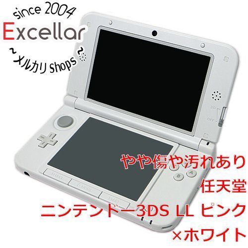 [bn:11] ニンテンドー3DS LL ピンクXホワイト　SPR-S-RAAA　本体のみ　本体いたみ