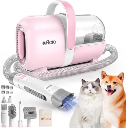 換毛期対策-一台六役 Afloia 犬 バリカン ペットの毛 掃除機 1.5L大容量 低騒音 3段階吸引力 ペット用バリカンセット 犬用電動バリカン 収納袋付属き LM-1