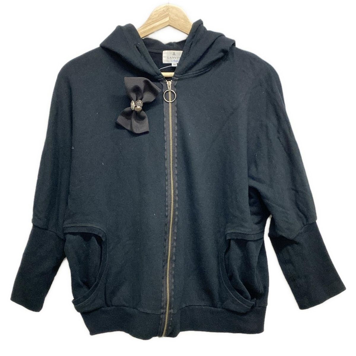 ランバンオンブルー38 パーカー LANVIN en Bleu(ランバンオンブルー) パーカー サイズ38 M
