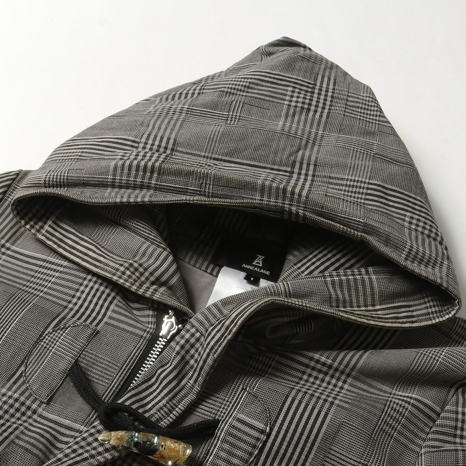 ANREALAGE アンリアレイジ コート グレンチェック パッカリング