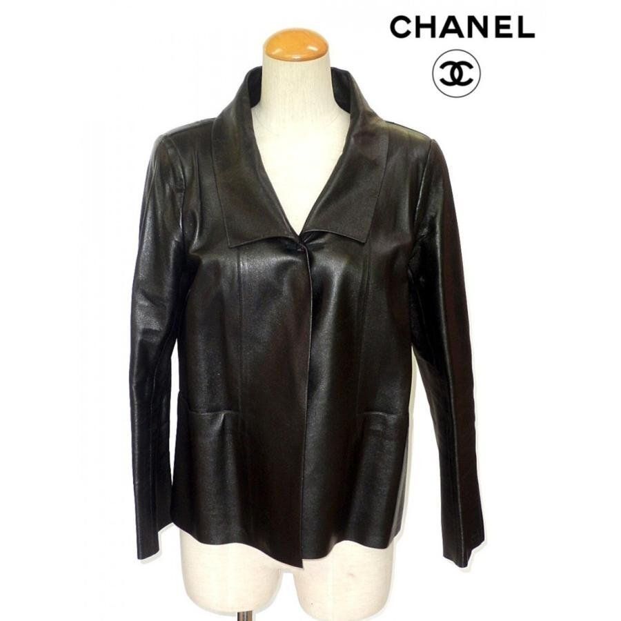 シャネル【CHANEL】ブラック黒 銀ラメ オールラムスキン素材の 