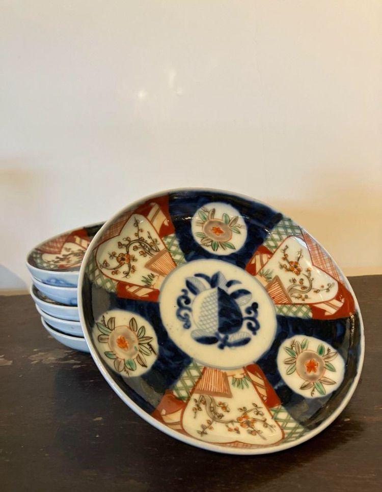 ランセル/カップ＆ソーサー5客セット/前畑陶器/白磁/金彩/アンティーク