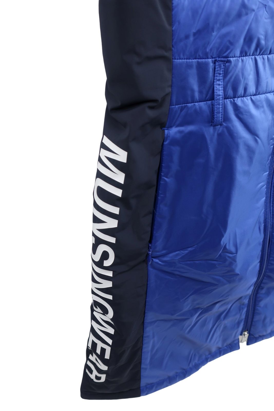 美品】Munsingwear(マンシングウェア) ダウンワンピース 青