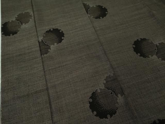 平和屋着物○本場大島紬 龍郷絣 花菱文 正絹 逸品 DAAV3489du