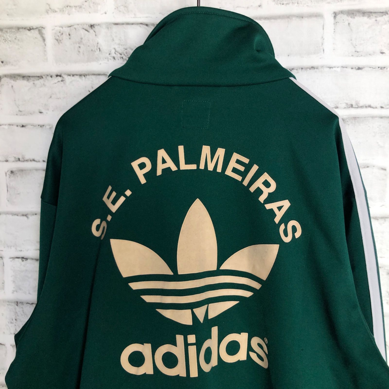 希少XL⭐️adidasトラックジャケットPALMEIRAS⚽️ビンテージ 緑白