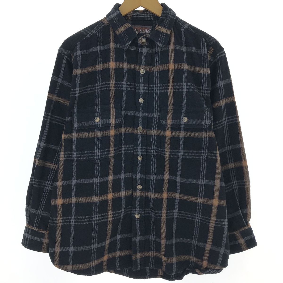 古着 MOOSE CREEK 長袖 ヘビーネルチェックシャツ メンズL相当/eaa476705
