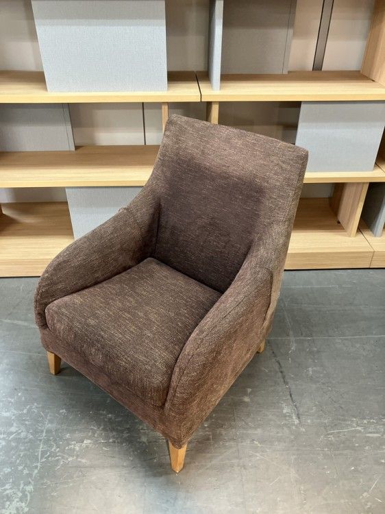 1人掛けソファ ブラウン系